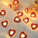 LED Wooden Heart Valentine's Day Wedding Decoration Atmosphere Christmas String Lights In Stock_voghion.com