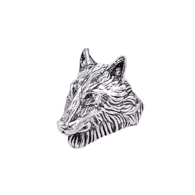 Domineering and personalized wolf head trendsetters, versatile index finger ring bracelet for men_voghion.com