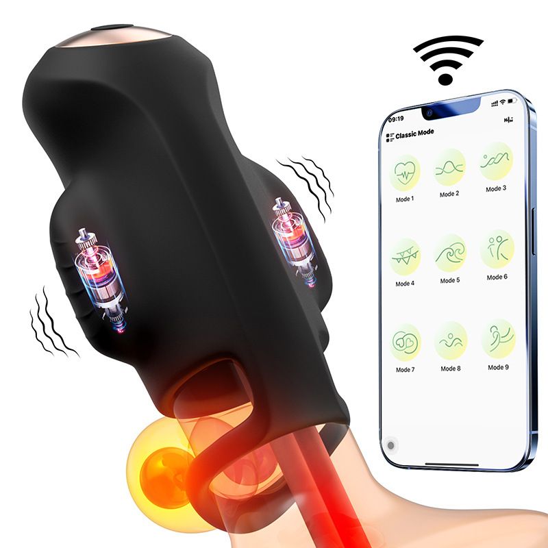 Masturbationstrainer für Männer mit Doppelmotoren, kabelloser APP-Fernbedienung, Masturbationsbecher, Sexspielzeug für Erwachsene_voghion.com