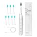 Brosse à dents électrique sonique 2024 à 3 têtes, 5 vitesses, chargement USB, entièrement automatique, poils souples, IPX7_voghion.com