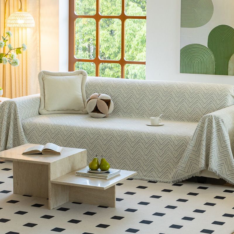 Hochwertiger Sofabezug aus Chenille – weich, strapazierfähig und haustierfreundlich, universelle Passform für 3-Sitzer-Sofas in Unifarben_voghion.com