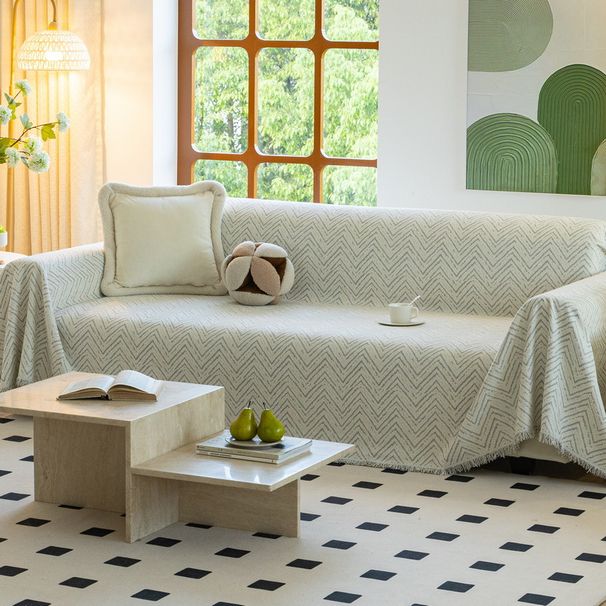 Hochwertiger Sofabezug aus Chenille – weich, strapazierfähig und haustierfreundlich, universelle Passform für 3-Sitzer-Sofas in Unifarben_voghion.com