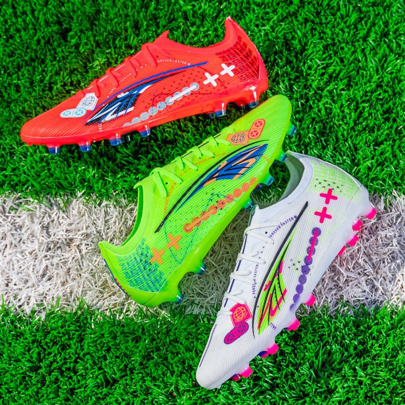Low-Cut Spiked 15 Football World Cup TF Turf Artificial Grass AG Spikes Leather Soccer For Men And Women Students_voghion.com