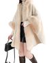 Women's Shawls Autumn And Winter New Cloak Shawl One Piece Velvet Thickened Large Size Loose Hooded Medium Long Cardigan Woolen Coat 1189_voghion.com