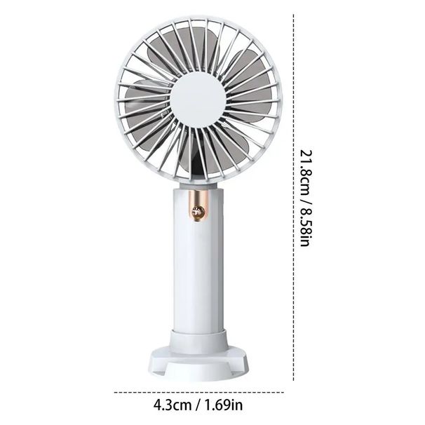 3-Speeds Rechargeable Handheld Desk Cooling Electric Fan Perfect For Travel Camping Portable Fan For Camping_voghion.com