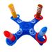 Set di giochi gonfiabili per il lancio degli anelli, in PVC spesso, per esterni, per bambini, con base a 4 bersagli a croce e 6 anelli colorati._voghion.com