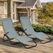 2 Pieces Stackable Portable Patio Chaise Lounger with Rocking Design_voghion.com