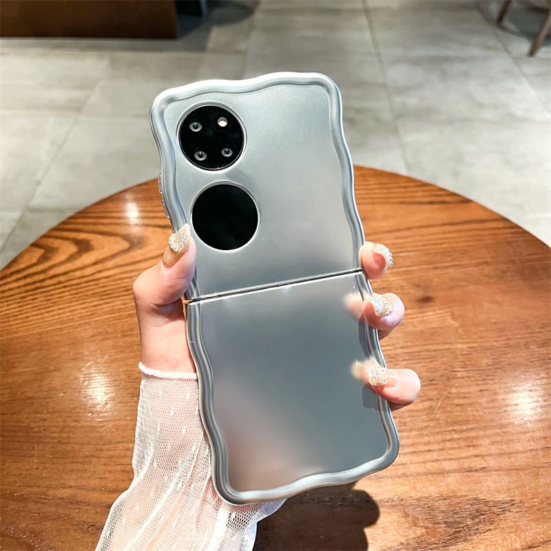 Solid color electroplating cross-border applicable Huawei p50 pocket folding screen mobile phone shell pocket 2 protective cover wave_voghion.com
