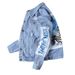 Adatto a tutte le stagioni, nuovo giubbotto primavera autunno, abbigliamento uomo, patch stampa, cappotto in denim strappato alla moda da uomo_voghion.com