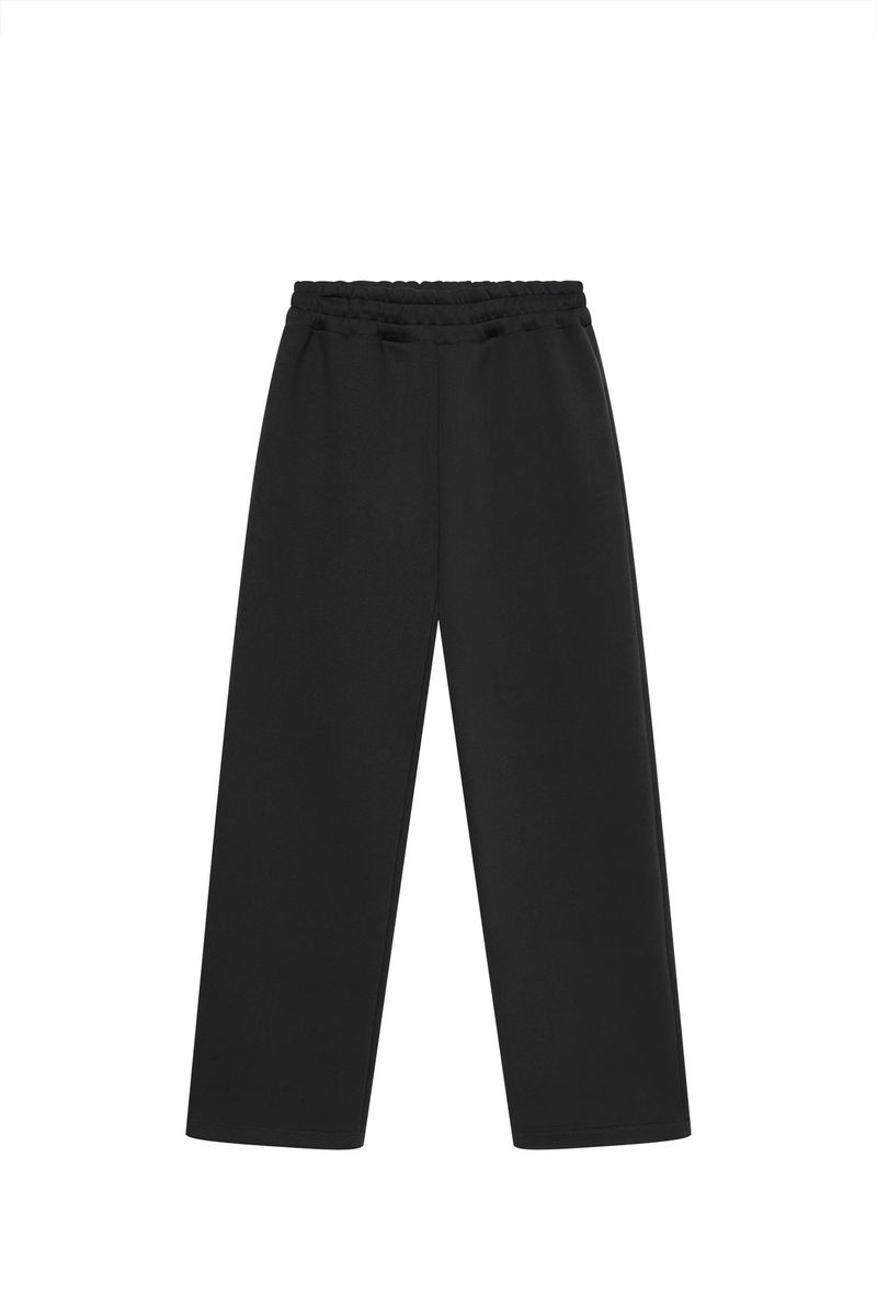 Calças de moletom de lã para outono e inverno, tendência da moda, calças de moletom soltas e confortáveis com cós elástico_voghion.com