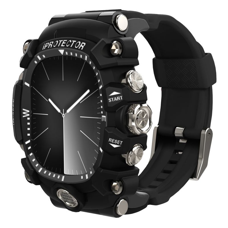 Suitable for Apple integrated watch strap S9 S8 S7 S6 silicone + PC + metal button 44/45mm modified shell wholesale_voghion.com