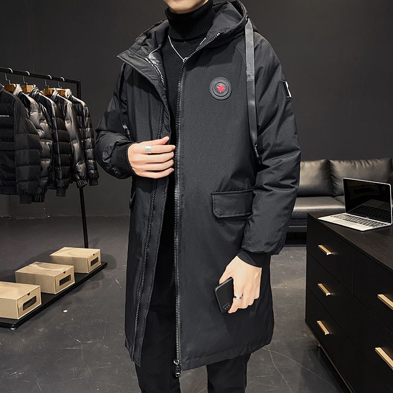 New Cotton-padded Jacket For Men In Winter, Mid-length Thickened Jacket, Trendy Korean Style Large Size Cotton-padded Jacket_voghion.com