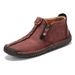 European Warm Series Martin Herbst Winter Neue große Reißverschluss Herren Outdoor Casual Handgenähte Arbeitsstiefel_voghion.com