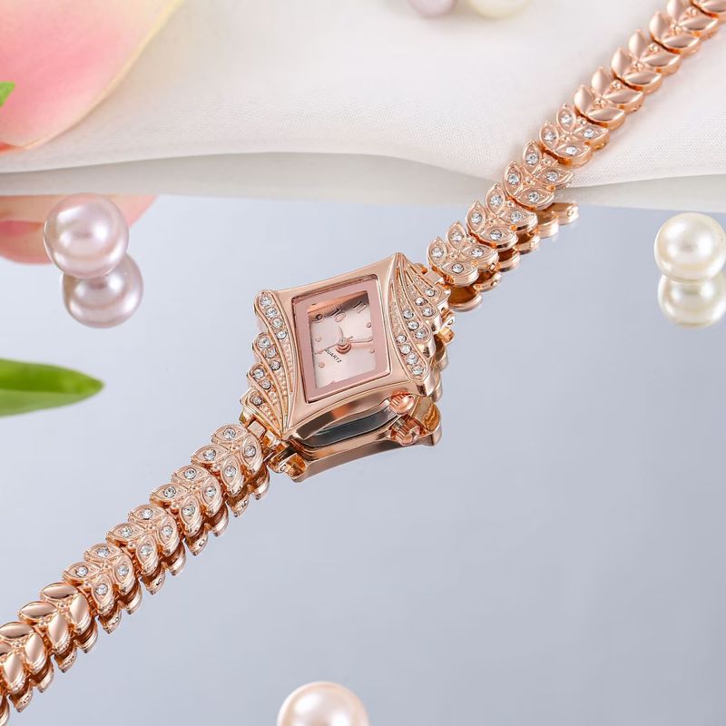 Mermaid Diamond Fish Tail Women's Quartz Student Bracelet Watch_voghion.com