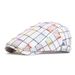 Fresh Plaid Beret British Style Forward Casual Artist Trendy Duckbill Cap For Women_voghion.com