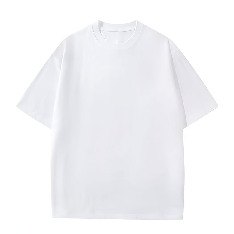Maglietta estiva a maniche corte in cotone 100% con stampa in stile americano, modello con lettere, ampia e semplice, versatile._voghion.com