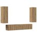 TV-Wandschränke 4 Stk. Artisan-Eiche Holzwerkstoff_voghion.com