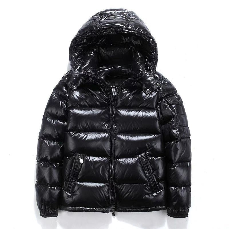 Puhovka Bright Face Trend, kratka, debela zimska bomber jakna s kapuco, svetleča puhasta moška jakna_voghion.com
