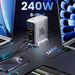 240-W-GAN-Ladegerät 6-IN-1 140-W-PD3.1 PPS USB Typ C Digitalanzeige Schnellladestation für iPhone 16 15 Buch-Laptops_voghion.com