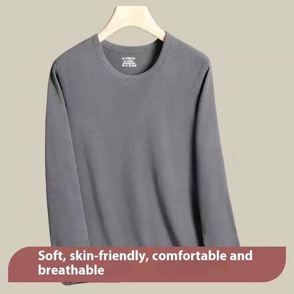 Sonbahar kıyafetleri, pantolonlar, sıcak takım elbise, kalın yarı yüksek boyunlu polar izolasyonlu sonbahar ve kış tabanı, erkek iç katmanı_voghion.com