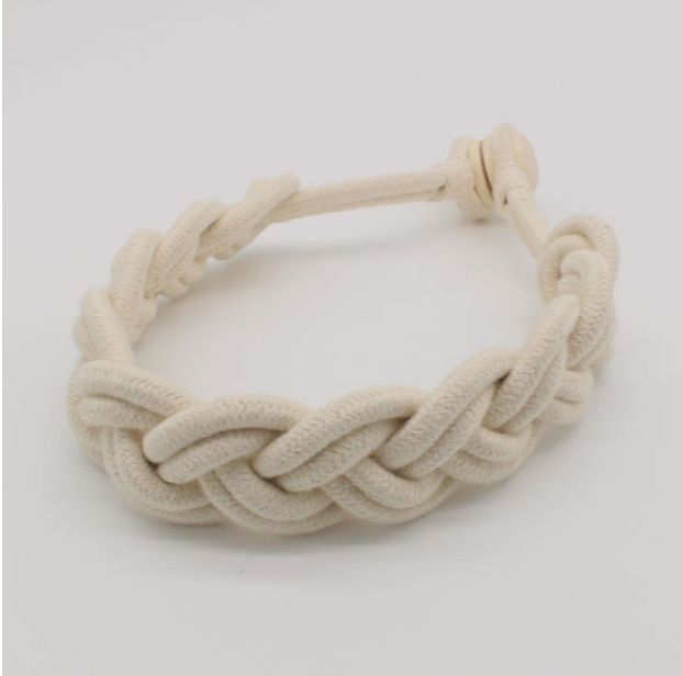 New Simple Style Natural Wood Braided Cotton Rope Curtain Tiebacks Drilling No Installation Buckle Magnetic Attachment_voghion.com