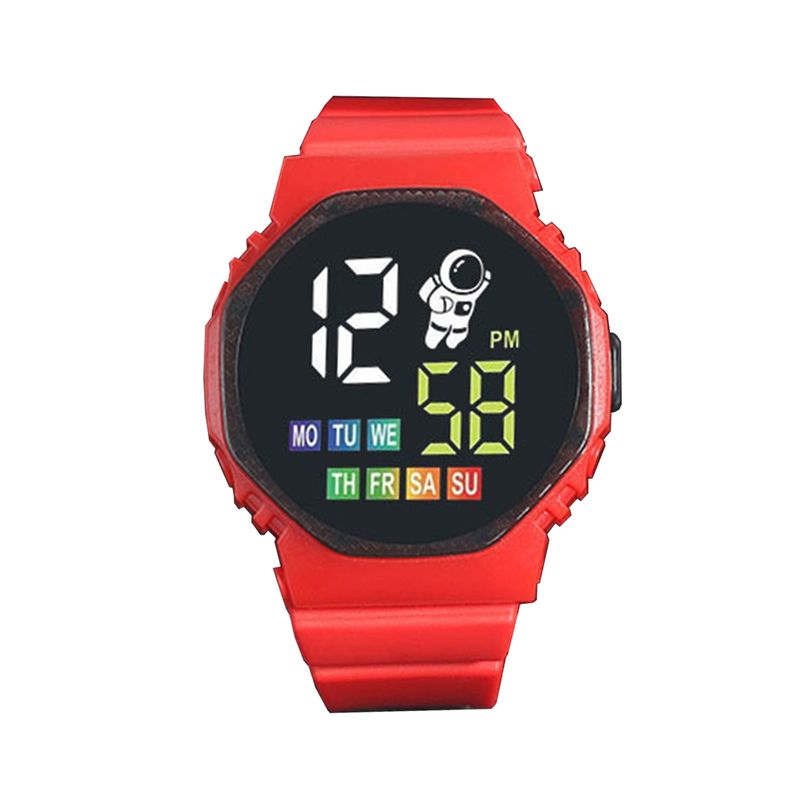 Xinweiqing Controle de Botão Ajustável Eletrônico Mostrador Poligonal Data Display LED Astronauta Tela Grande Relógio Digital_voghion.com