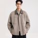 Personality 100% Sheep Wool High-End Feel Reversible Jacket For Men 2025 Autumn New Casual Versatile Woolen Coat_voghion.com