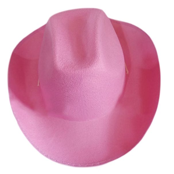 Nuovi arrivi Unisex Retro Western Cappelli a tesa larga Cappello da cowboy in feltro Fedora_voghion.com