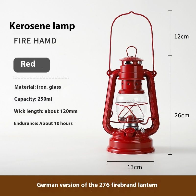 Nafta, staromodna, przenośna lampa kempingowa na zewnątrz, 276, wersja niemiecka, lampa ręczna, atmosfera obozowa_voghion.com