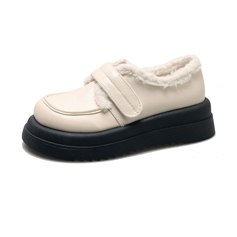 Cotton Academy Style JK Little Leather for Women Autumn Winter New Edition Mary Jane Thick Bottom Deep Mouth with_voghion.com