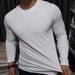 Men's Stretch Quick-Dry Long Sleeve T-Shirt - Slim Fit Gym Workout Shirt, Breathable & Moisture-Wicking Base Layer For Casual & Training_voghion.com