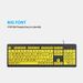 Wired USB Large Print Computer Keyboard Low Vision Users High Contrast 104 Keys Letters for Old Men_voghion.com