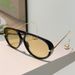 2025 New Double Beam Built-in Steel Ball Fashion Personality Aviator Sunglasses Unisex_voghion.com