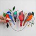 Multicolor Birds spring bird painted glass window ornaments art hanging chain cross-border ornaments_voghion.com