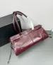 Designer de moda 2025, material de couro encerado ultra transparente com brilho intenso, bolsa transversal retrô, bolsa de ombro_voghion.com