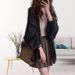 Oversized Knit Cardigan For Women - Soft V-Neck Long Sleeve Open Front Sweater Spring And Autumn Solid Color Long Sleeved Jacket_voghion.com