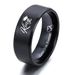 King Queen Love You Forever Heart-to-Heart Couple Titanium Steel Ring_voghion.com