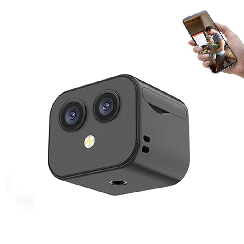 Caméra Wifi à double objectif D3 HD 4K pour téléphone portable, caméra de surveillance des rapports sexuels bidirectionnels à distance sans fil_voghion.com