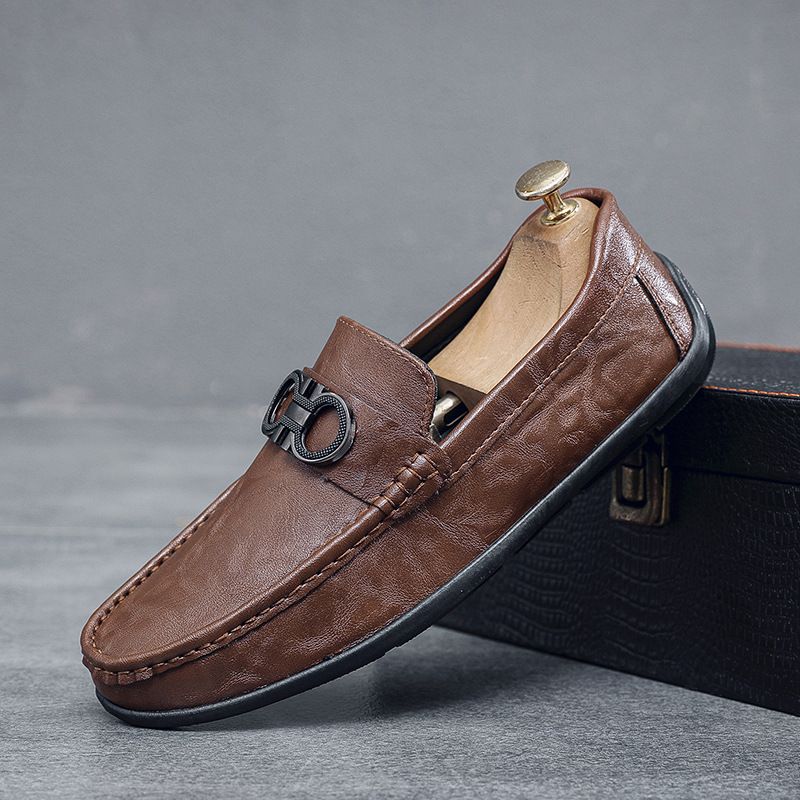 2034 new trendy men's shoes slip-on lazy shoes men's casual leather shoes upper craftsmanship_voghion.com