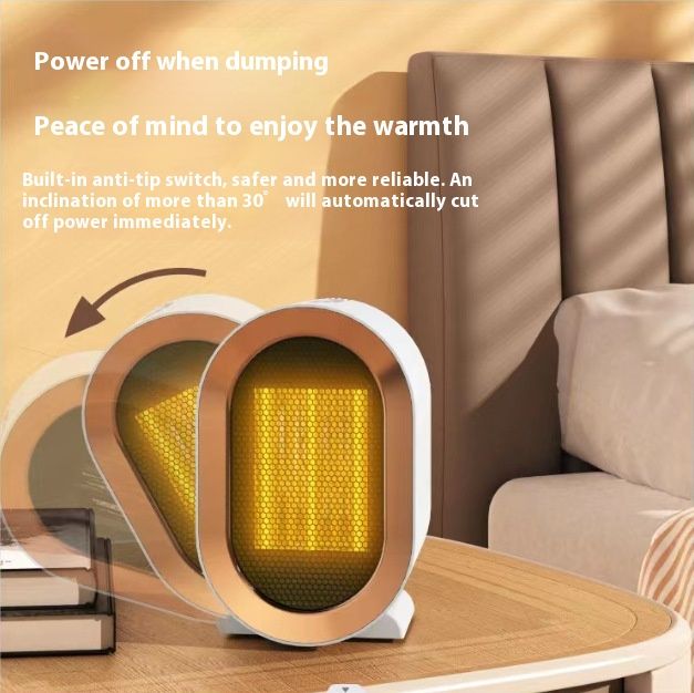 Mini riscaldatore da tavolo - Soffiatore d'aria calda portatile silenzioso da 500 W per uso personale, scrivania in ufficio e camera da letto, a risparmio energetico con protezione dal surriscaldamento_voghion.com