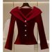 Women's Clothing autumn style solid color sweater advanced design niche temperament lady high end knitted sweater_voghion.com