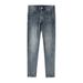 Men's clothing Four Seasons Jeans Men's Spring and Summer New Light Blue Scratched Personalized Small Leg Pants Slim Men's Pants_voghion.com