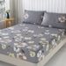 Brushed Microfiber Mattress Protector Quilted Waterproof Cover With Floral Print Queen King Hypoallergenic Breathable Fitted Sheet Style Deep Pocket_voghion.com