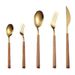 Stainless Steel Cutlery Set – Knife, Fork & Spoon With Wood-Like Handle (5-Piece Mirror-Polished, Dishwasher Safe, Wedding & Gift Box)_voghion.com