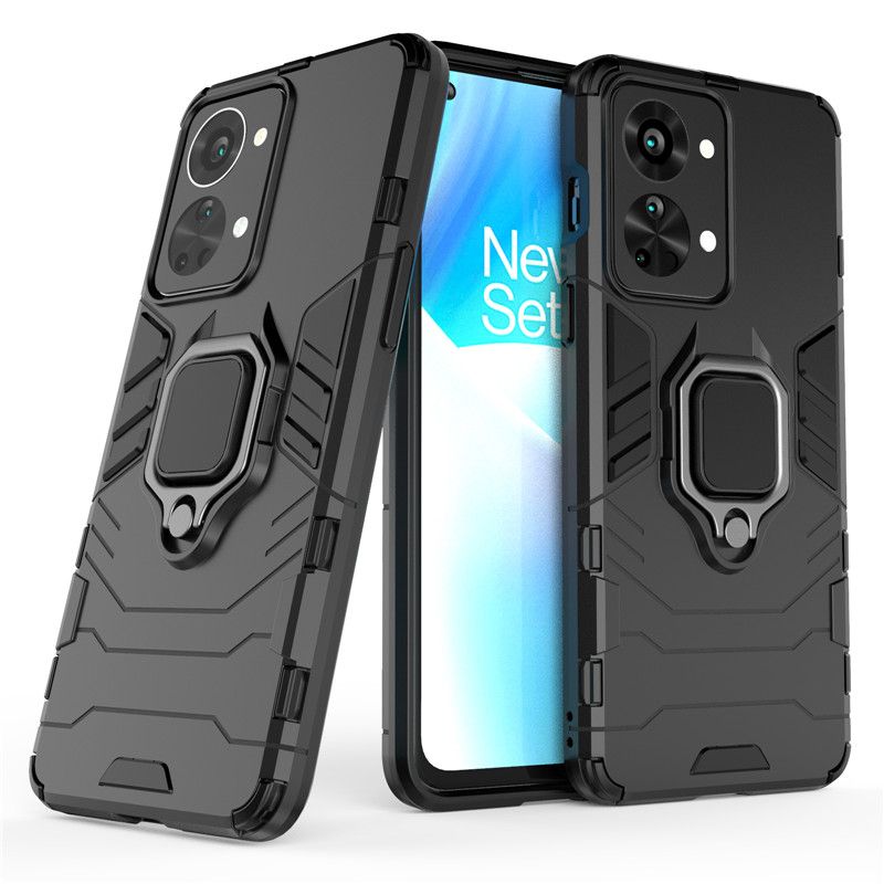 Für OnePlus Nord CE 2 2T N10 N20 N100 N200 Lite 5G Hybrid-PC + TPU-Rüstung Anti-Drop-Gehäuse Rotierender Ring-Ständer-Halter-Abdeckung_voghion.com