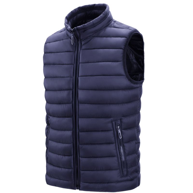 Vestă bărbătească de primăvară și toamnă, vestă subțire din bumbac, mărime exterioară, depozit de comenzi, guler înalt, vestă de mărime mare pentru tineri_voghion.com