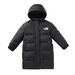 Boys' Long Down Jacket With Hood - Warm Winter Coat For Kids, Soft & Lightweight 50%-55% White Duck Down, Water-Resistant Shell, Stylish Zipper Design_voghion.com