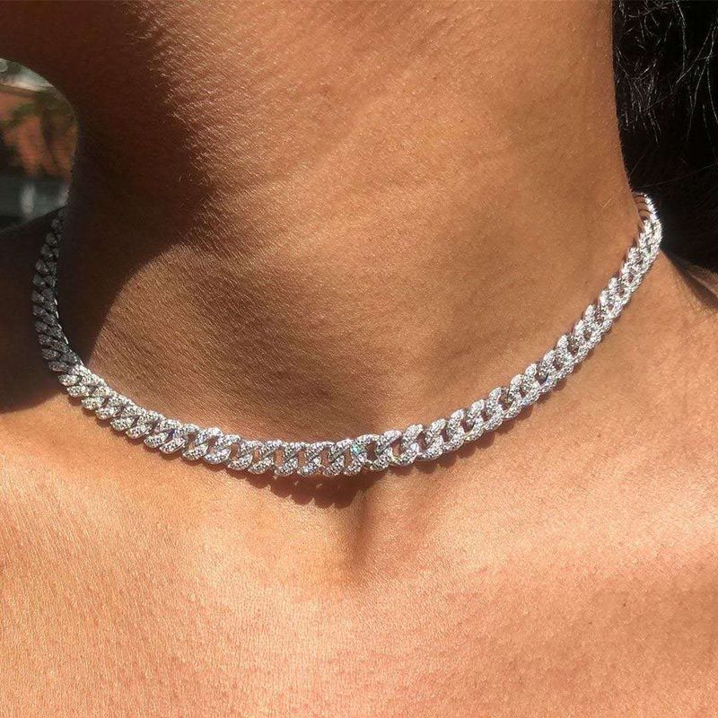 8mm Miami Link Chain Cuban Necklace_voghion.com