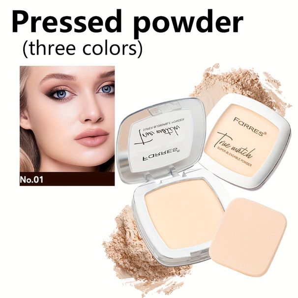 Correttore in polvere, cipria per il contorno occhi, controllo del sebo, idratante, cipria fissante, cipria in polvere libera resistente all'acqua e al sudore, cipria opaca Tulle_voghion.com