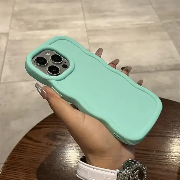 Sött koreanskt godiskärlekshjärta kontrastfärgat vågigt skal för Xiaomi POCO 4G X6 M6 X3 X5 Pro M3 kawaii stötsäkert skal_voghion.com